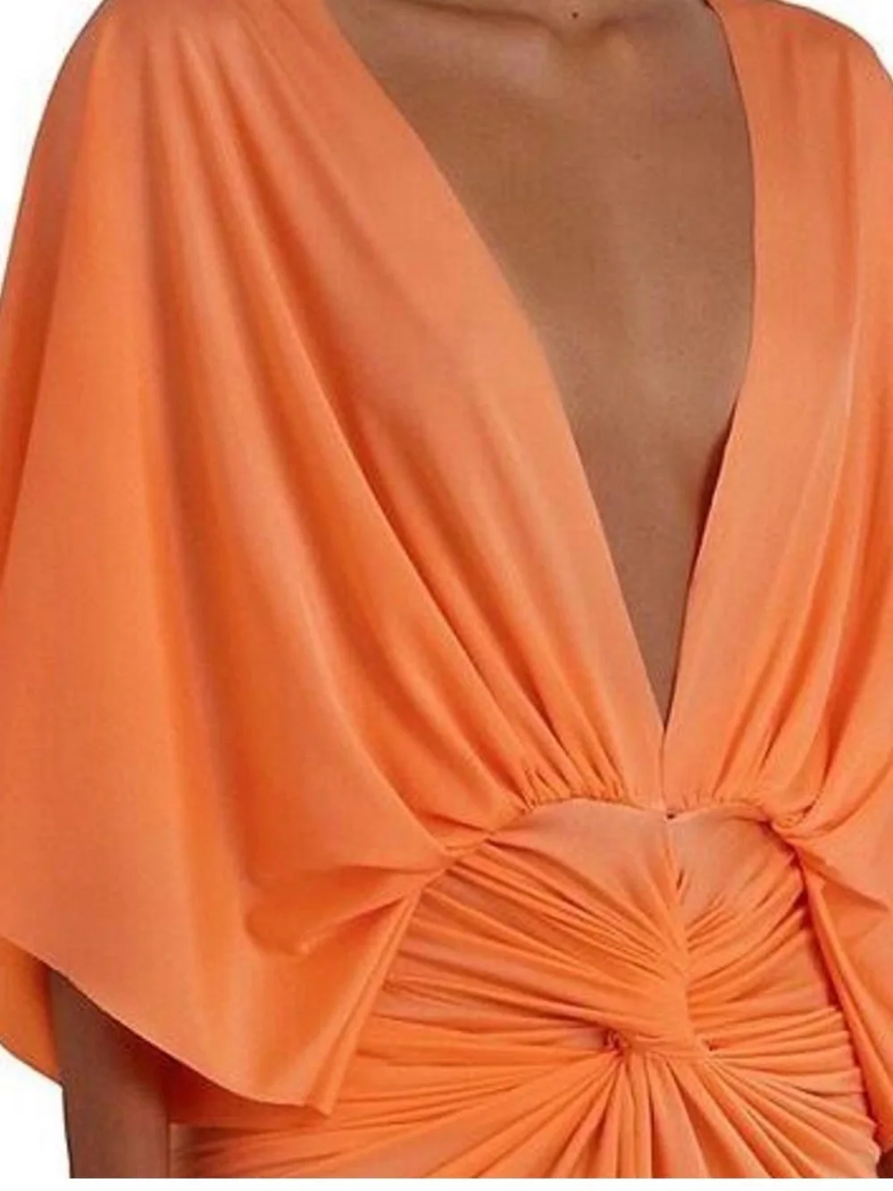 Baobab - Mia mini dress batwing ruched mini coral - Picture 6 of 7